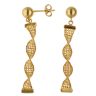 22ct Yellow Gold Spiral Drop Earrings
