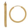 22ct Yellow Gold Dot Grain Hoop Earrings