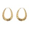 9ct Yellow Gold Diamond Cut Creole Earrings