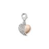Angel Whisperer Heart Wing Charm