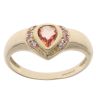 9ct Yellow Gold Orange and Pink Gemstone Fancy Ring