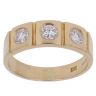 18ct Yellow Gold 0.75ct Diamond Trilogy Signet Ring