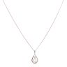 9ct White and Rose Gold 0.05ct Diamond Infinity Pendant and Chain 18"