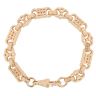 9ct Yellow Gold Patterned Stars and Bars Bracelet 8.5"