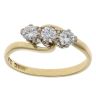 18ct Yellow Gold 0.45ct Brilliant Cut Diamond Trilogy Ring
