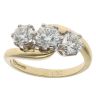 18ct Yellow Gold 1.50ct Tinted Brilliant Cut Trilogy Ring