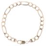 9ct Yellow Gold Figaro Bracelet 8"