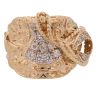 9ct Yellow Gold Cubic Zirconia Saddle Ring