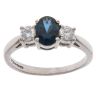 18ct White Gold 0.35ct Diamond and Sapphire Ring