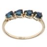9ct Yellow Gold Sapphire Four Stone Fancy Ring