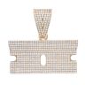 9ct Yellow Gold Cubic Zirconia Razorblade Pendant