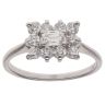 18ct White Gold 0.70ct Baguette and Brilliant Cut Diamond Cluster Ring
