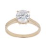 9ct Yellow Gold Cubic Zirconia Solitaire Ring