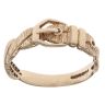 9ct Yellow Gold Patterned Twist Buckle Ring