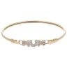 9ct Yellow Gold Cubic Zirconia Mum Hinged Bangle