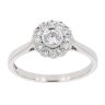 18ct White Gold Certificated Diamond Cluster Ring