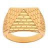 Silver Gold Plated Pyramid Ring