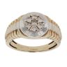 9ct Yellow and White Gold 0.50ct Diamond Cluster Signet Ring