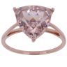 9ct Rose Gold Morganite Triangle Fancy Ring