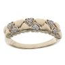 9ct Yellow Gold 0.10ct Diamond Hearts Ring