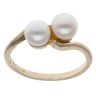 9ct Yellow Gold Pearl Two Stone Ring