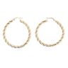 14ct Yellow Gold Twist Hoop Earrings