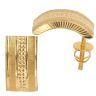22ct Yellow Gold Rectangular Stud Earrings