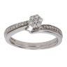 18ct White Gold 0.25ct Brilliant Cut Diamond Cluster Ring