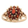 9ct Yellow Gold Garnet Cluster Ring