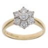 18ct Yellow Gold 0.75ct Brilliant Cut Diamond Cluster Ring