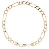 9ct Yellow Gold Figaro Bracelet 9"
