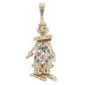 9ct Yellow Gold Multi-Gemstone Clown Pendant