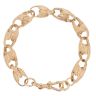 9ct Yellow Gold Patterned Tulip Bracelet 9"