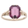 9ct Yellow Gold Amethyst Single Stone Ring