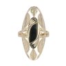 14ct Yellow Gold Openwork Ellipse Ring