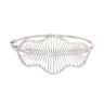 18ct White Gold Cubic Zirconia Hinged Plain Bangle