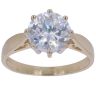 14ct Yellow Gold Cubic Zirconia Solitaire Ring
