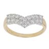 18ct Yellow Gold 0.80ct Brilliant Cut Diamond Wishbone Ring