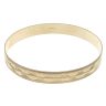 9ct Yellow Gold Patterned Star Bangle