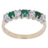 9ct Yellow Gold Green and Clear Cubic Zirconia Ring