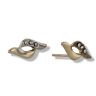 9ct Yellow Gold Crystal Triple Stud Earrings