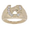 9ct Yellow Gold Cubic Zirconia Horseshoe Ring