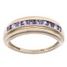 9ct Yellow Gold Tanzanite Half Eternity Ring