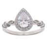 Silver Cubic Zirconia Pear Cluster Ring By Icesia