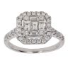 18ct White Gold 1.08ct Brilliant and Baguette Cut Diamond Cluster Ring