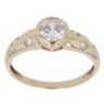 14ct Yellow Gold Cubic Zirconia Single Stone Ring