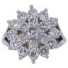 9ct White Gold 3.25ct Brilliant Cut Diamond Cluster Ring