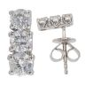 18ct White Gold 0.50ct Brilliant Cut Diamond Trilogy Earrings