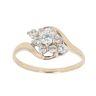9ct Yellow Gold Cubic Zirconia Cluster Twist Ring