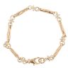 9ct Yellow and White Gold Fancy Bracelet 7"